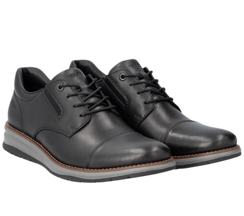 Pantofi casual, barbati, RIEKER, 14701-00 negru, piele naturala